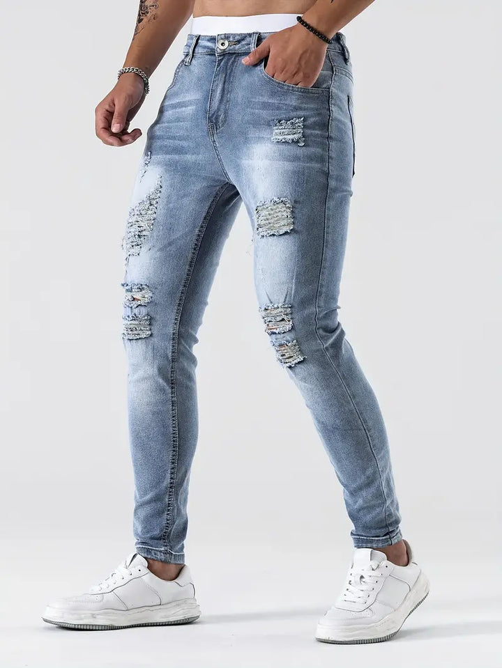 Men's ripped skinny jeans