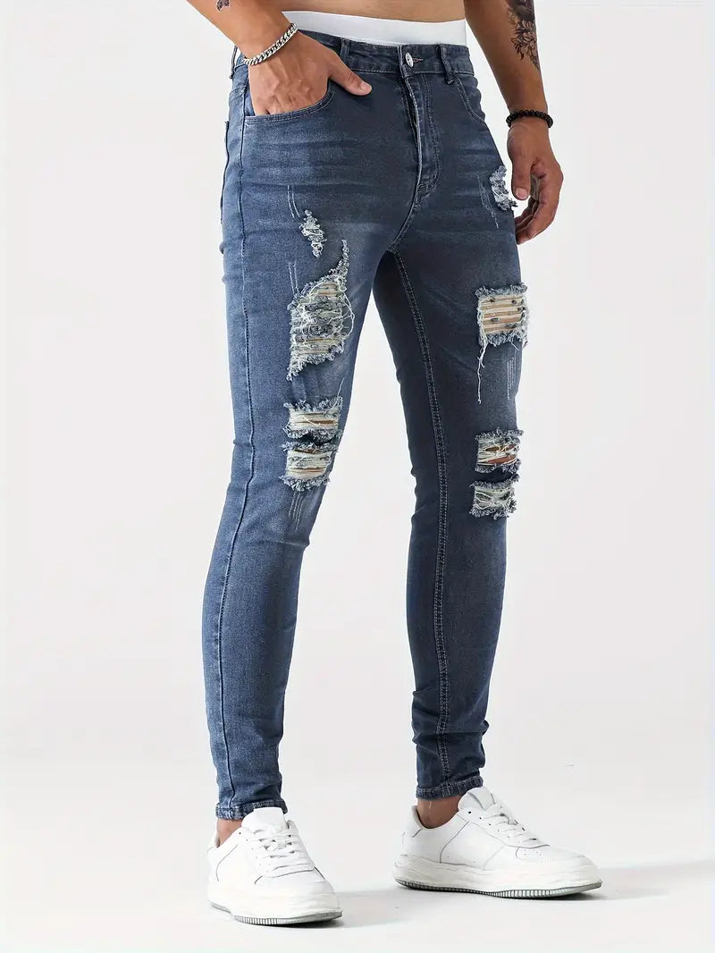 Men's ripped skinny jeans