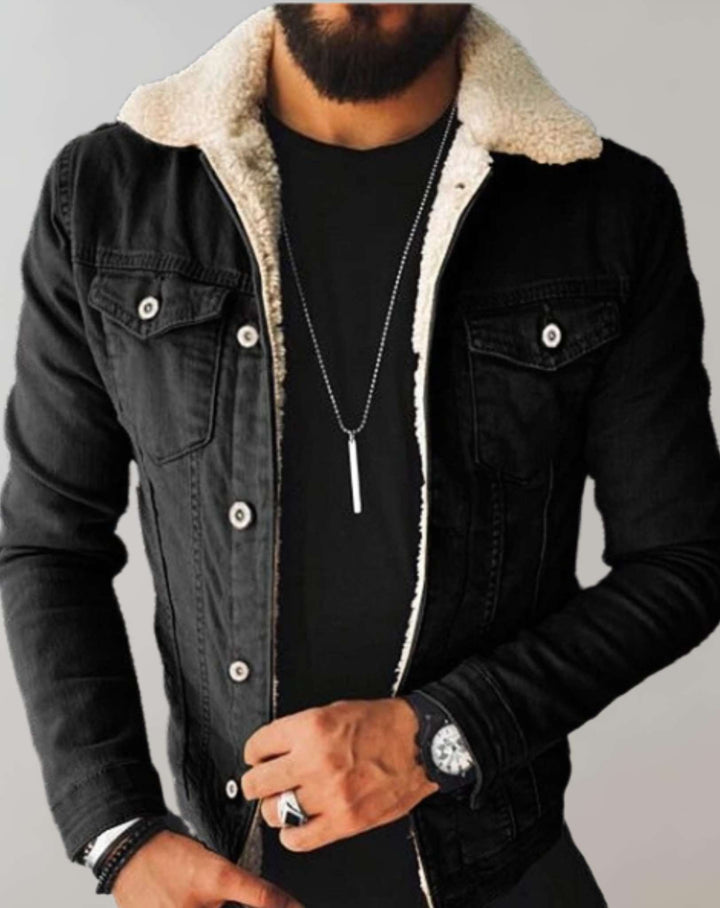 Classic men’s casual outdoor jacket with collar