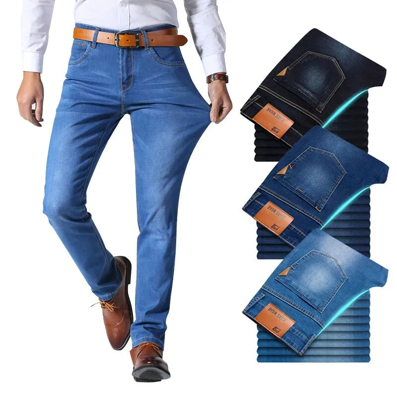 Men's classic style stretchy jeans