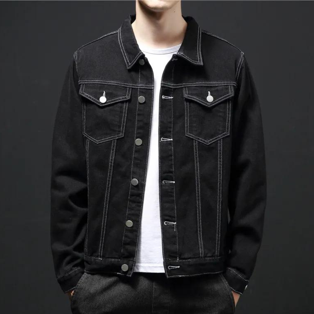 Men's denim winter jacket for men with trendy look