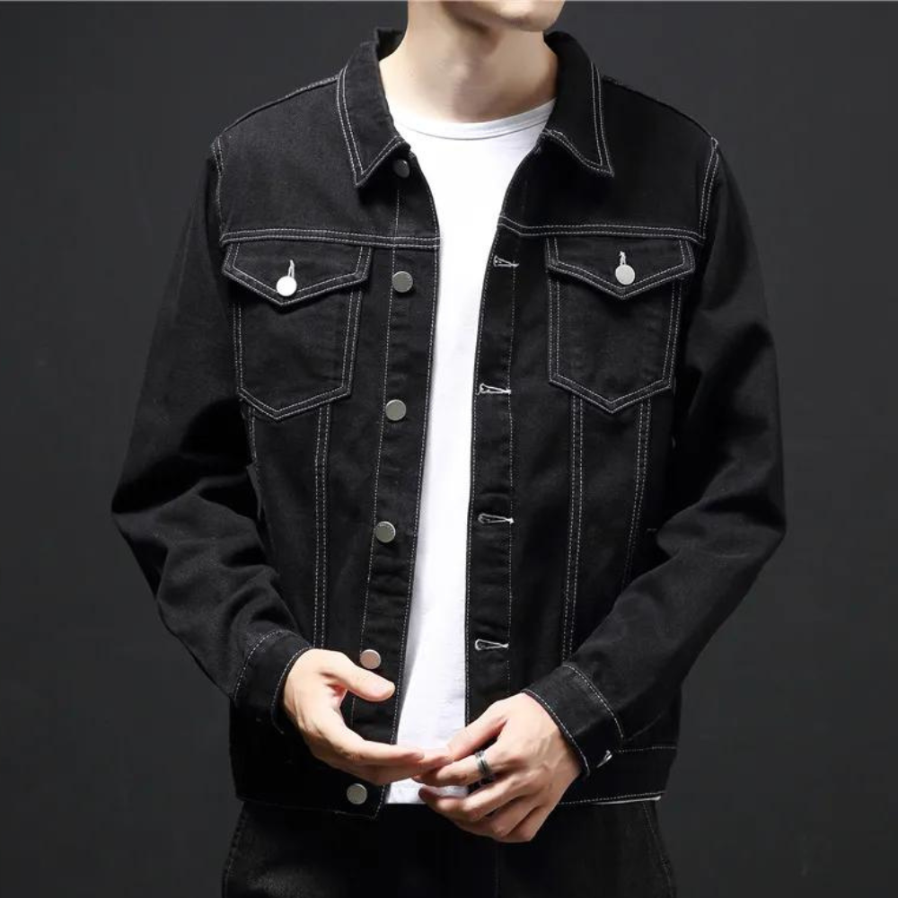 Men's denim winter jacket for men with trendy look