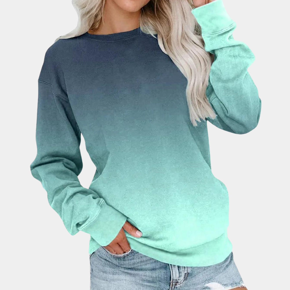 Gradient Pattern Women's Sweatshirt - Stylish, Lightweight, All-Season Breathable Design