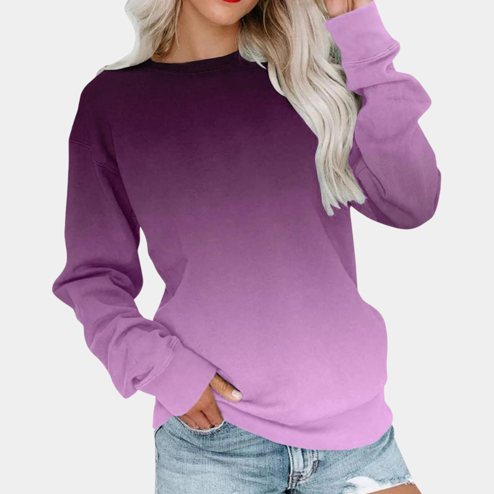 Gradient Pattern Women's Sweatshirt - Stylish, Lightweight, All-Season Breathable Design