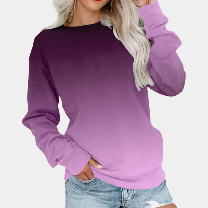 Gradient Pattern Women's Sweatshirt - Stylish, Lightweight, All-Season Breathable Design