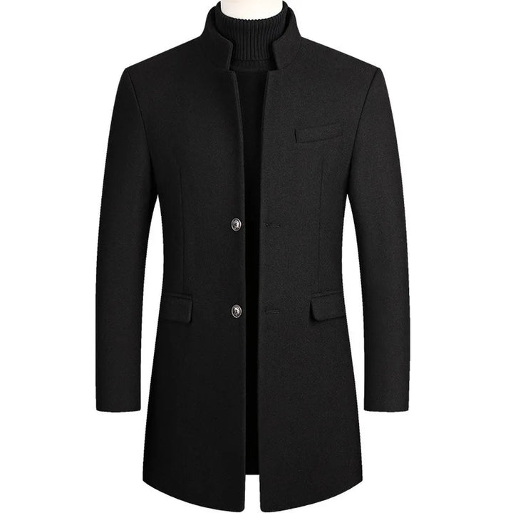 Men's standing collar long sleeve blazer