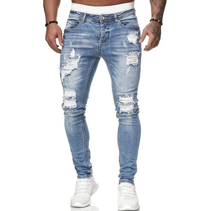 Men's trendy slim fit skinny jeans