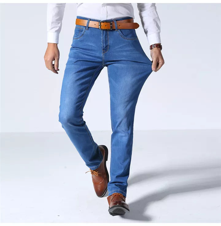 Men's classic style stretchy jeans