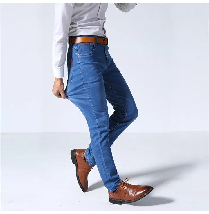 Men's classic style stretchy jeans