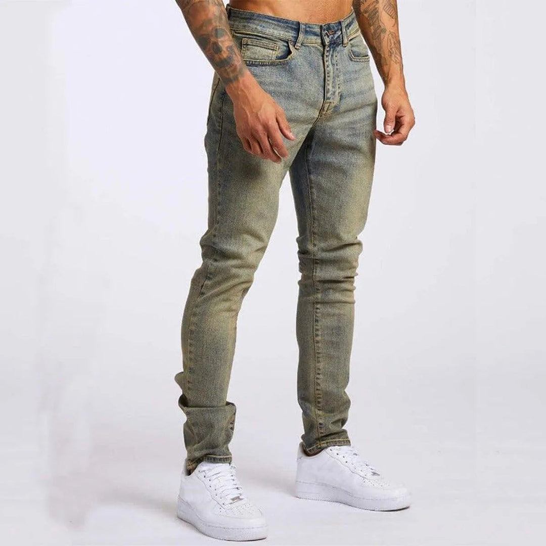 Men’s Skinny Jeans - Stretch Denim - Slim Fit - Classic 5-Pocket - Button Fly Casual Wear