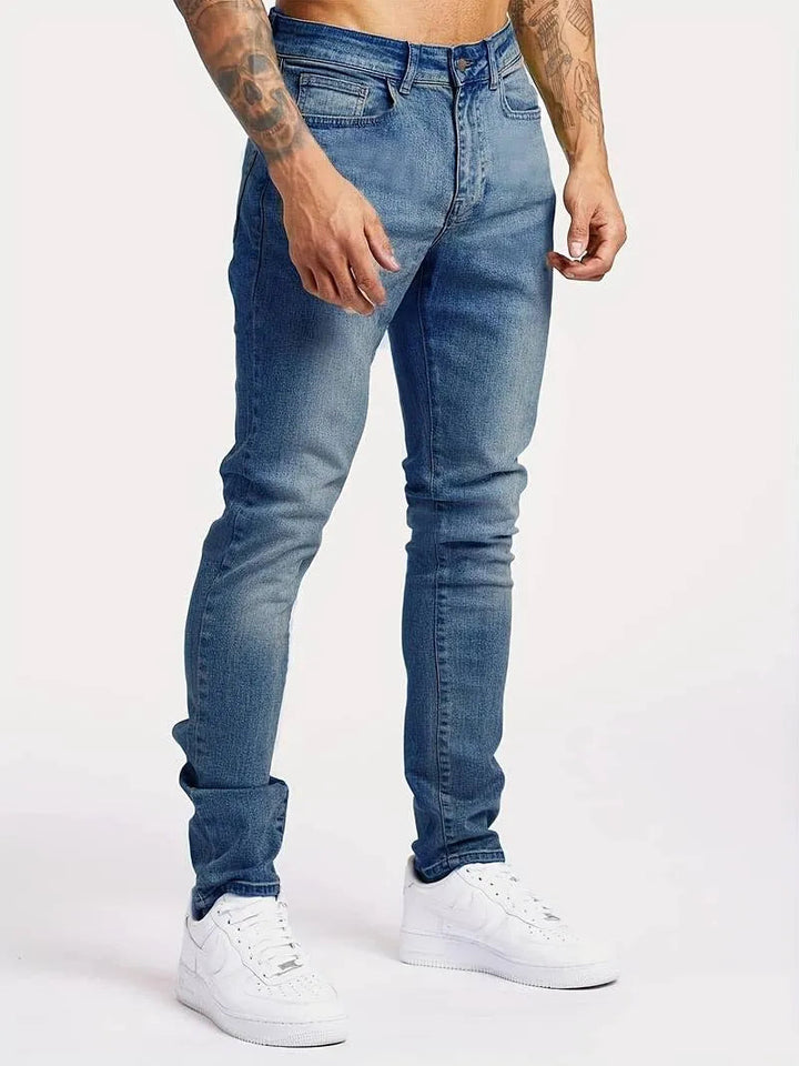 Men’s Skinny Jeans - Stretch Denim - Slim Fit - Classic 5-Pocket - Button Fly Casual Wear