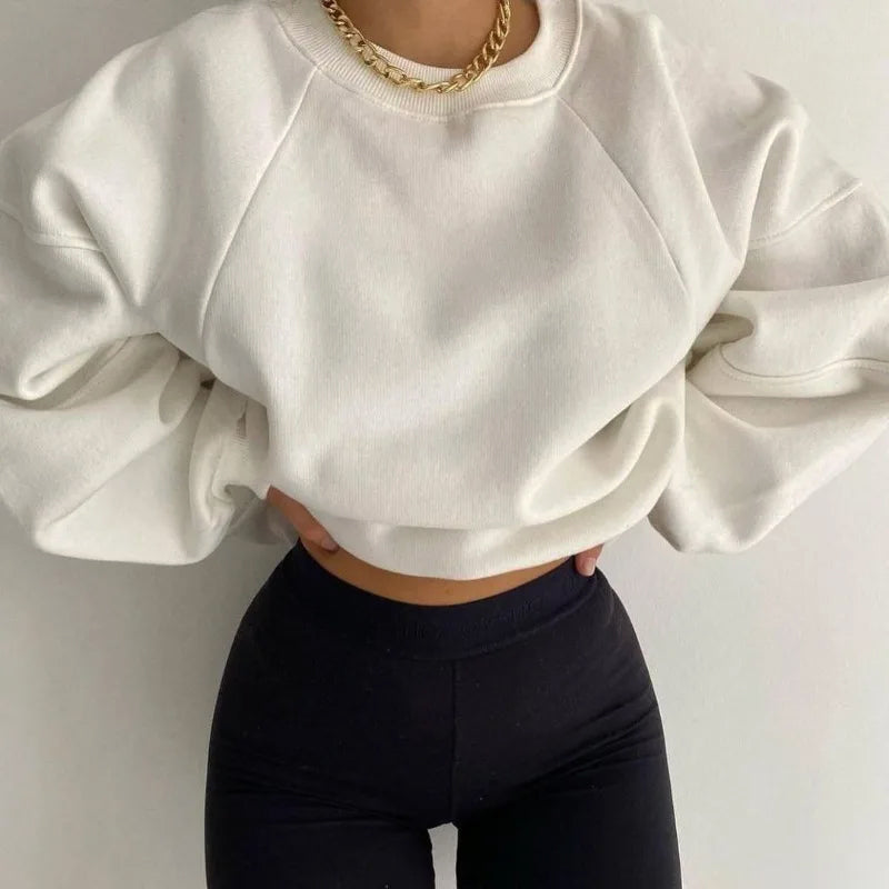 Women's casual round neck long sleeve sweater