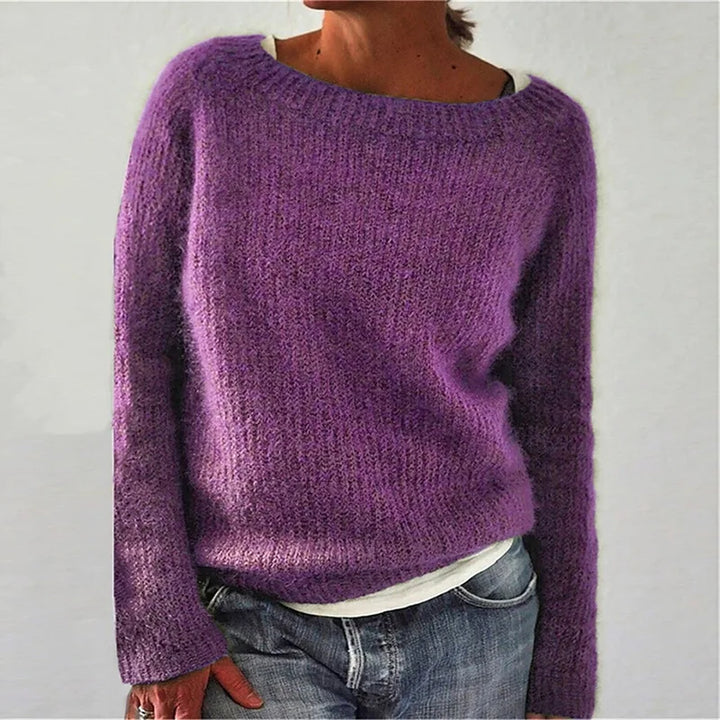 Women's loose knit boot neck sweater