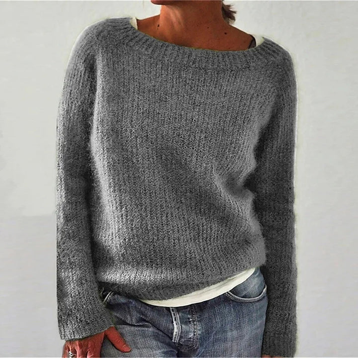 Women's loose knit boot neck sweater