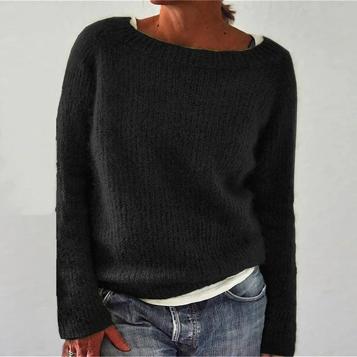 Women's loose knit boot neck sweater