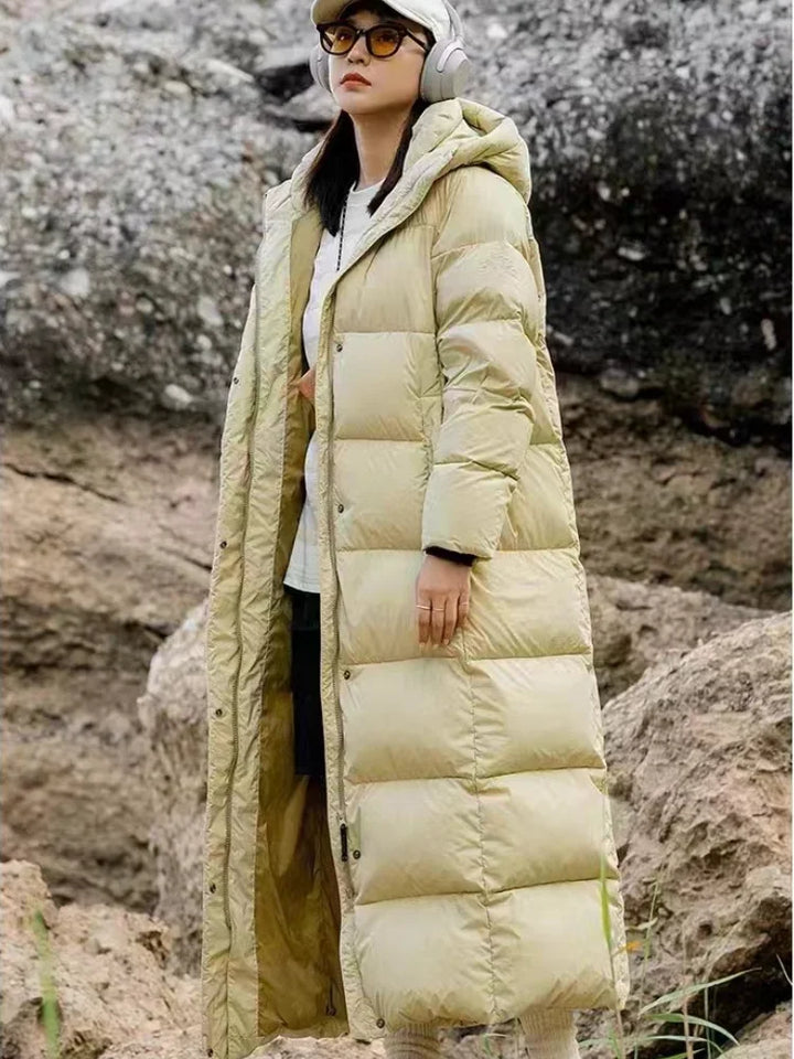 Women's casual winter hooded parka jacket