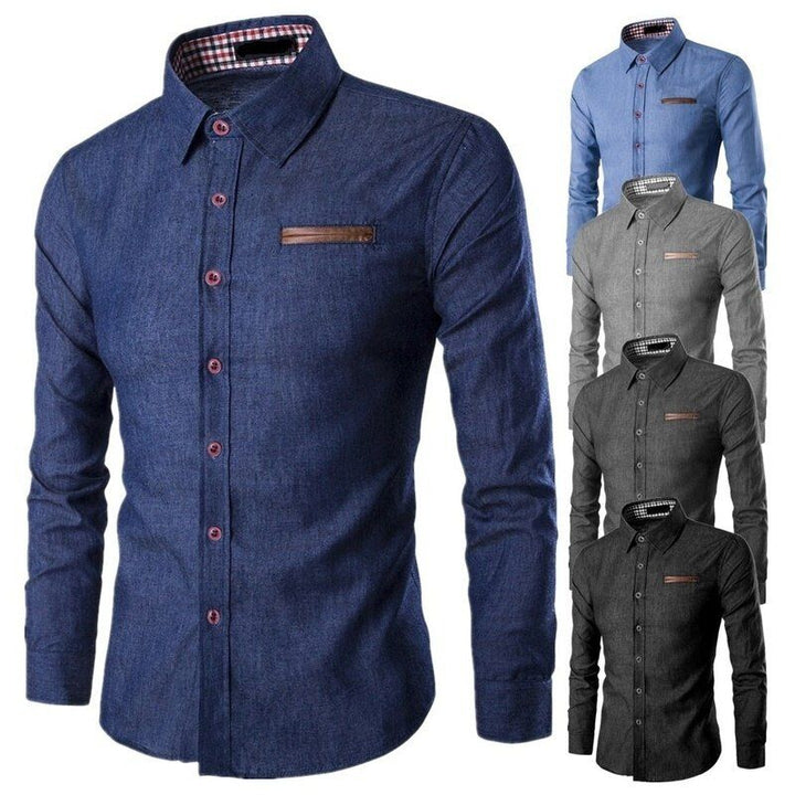 Denim Blouse | Slim Fit Lightweight Cotton Shirt with Sustainable Fabric