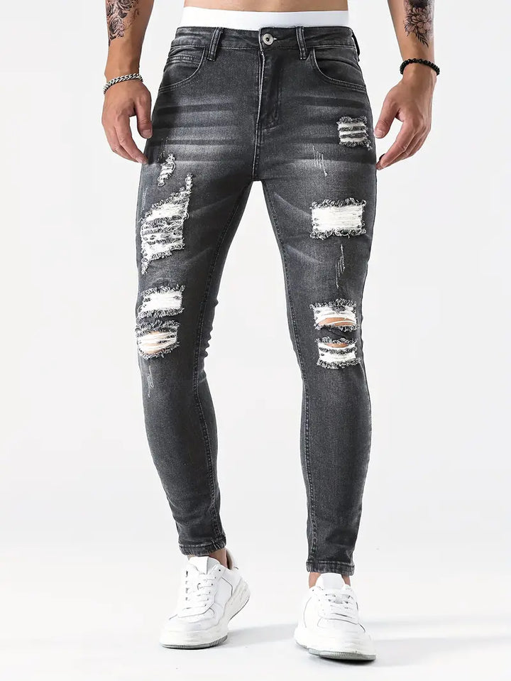 Men's ripped skinny jeans